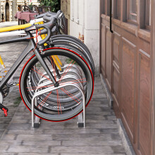 HOMCOM Four-Bike Parking Rack and Storage Stand – Detachable Single-Bike Option, Heavy-Duty Galvanised Steel, Silver AA0-024V01SR