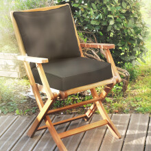 Outsunny Outdoor Seat and Back Cushion Set, Deep Seating Chair Cushion, Grey