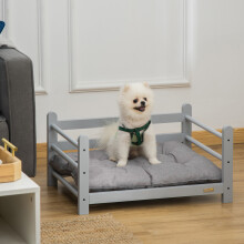 PawHut 65cm Raised Pet Bed Elevated Dog bed For Small Sized Dogs Cushion