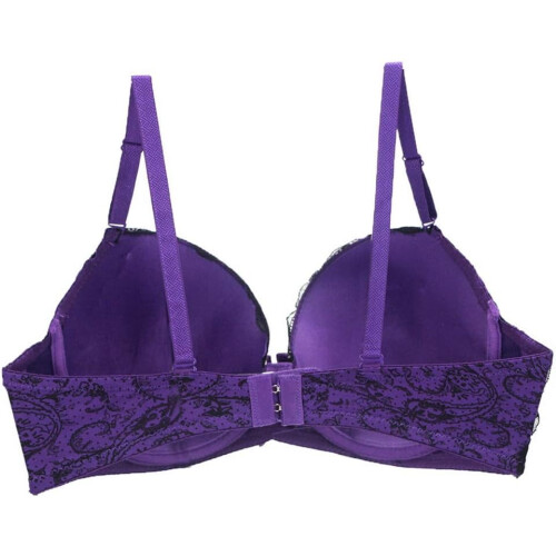 (42E, Purple) Women's Push up Bra for Women Plus Size Underwire Supportive Bra Set 1