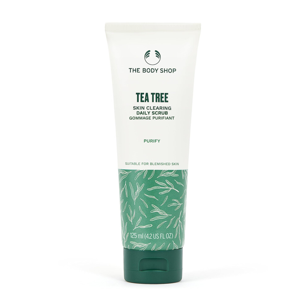 The Body Shop Tea Tree Skin Clearing Daily Face Scrub - Exfoliating and Purifying For Blemished Skin - Vegan - 4.2 Fl Oz