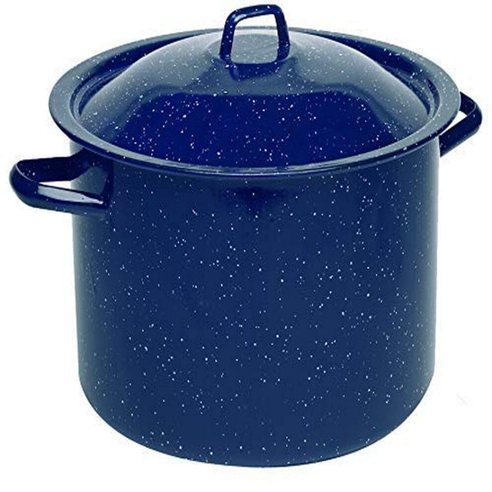 IMUSA USA Speckled Enamel Stock Pot 775-Quart Blue