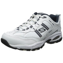 Skechers Sport Herr Vigor 2.0 Serpentine Oxford, Vit/Marin, 8.5 2E US