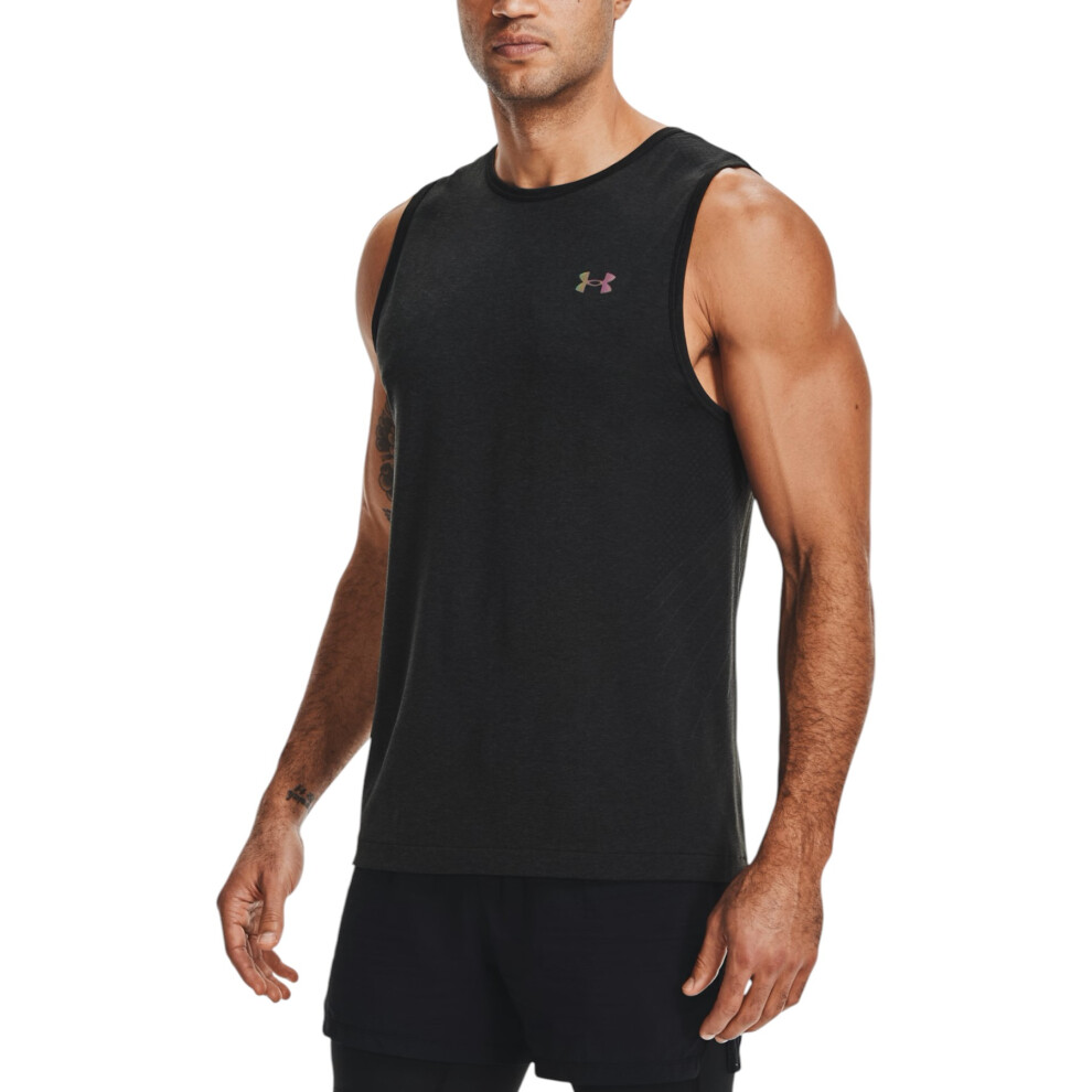 (Black, 2XL) Under Armour Mens Vests Tank Top Summer Tees