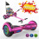 Mega Motion (Pink) 6.5'' E Scooter LED Hoverboard with go-kart Segway 3