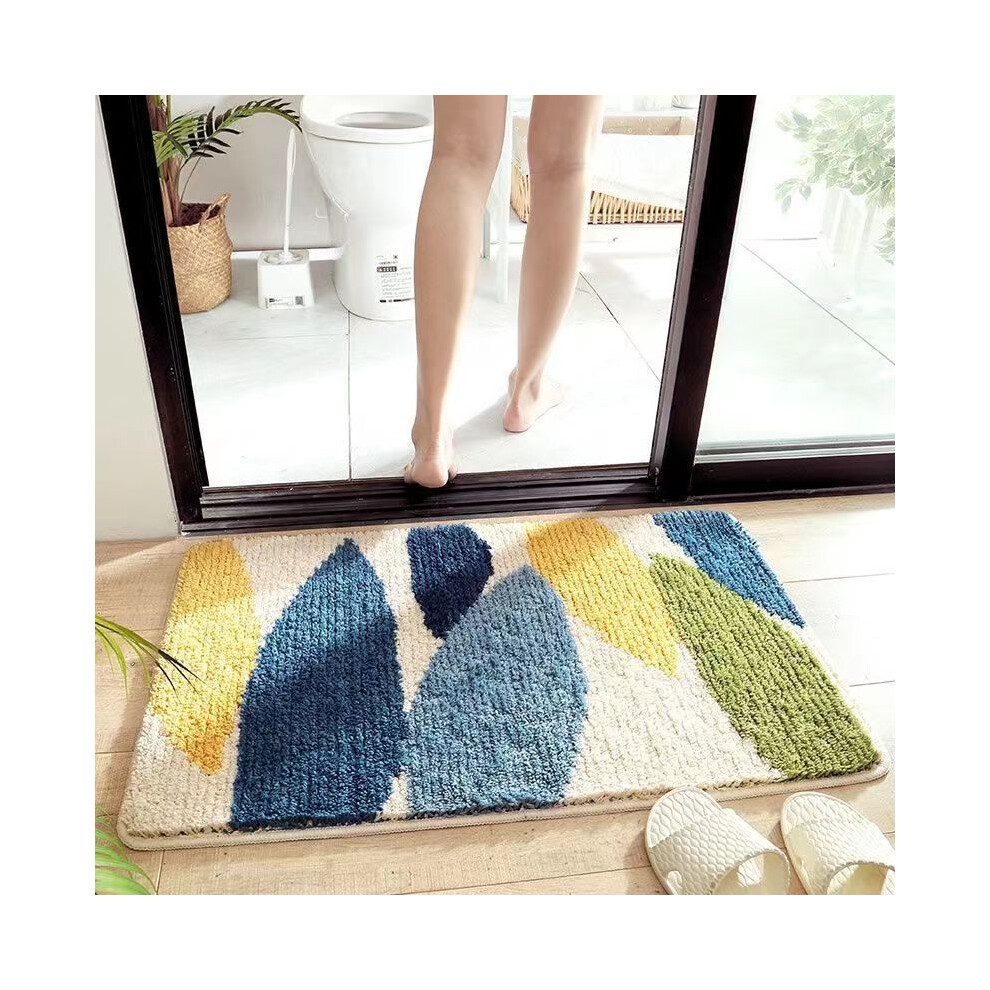 (Blade, 40X60cm 15.7X23.6in) Fruit watermelon suction bathroom carpet imitation cashmere toilet floor mat household non-slip