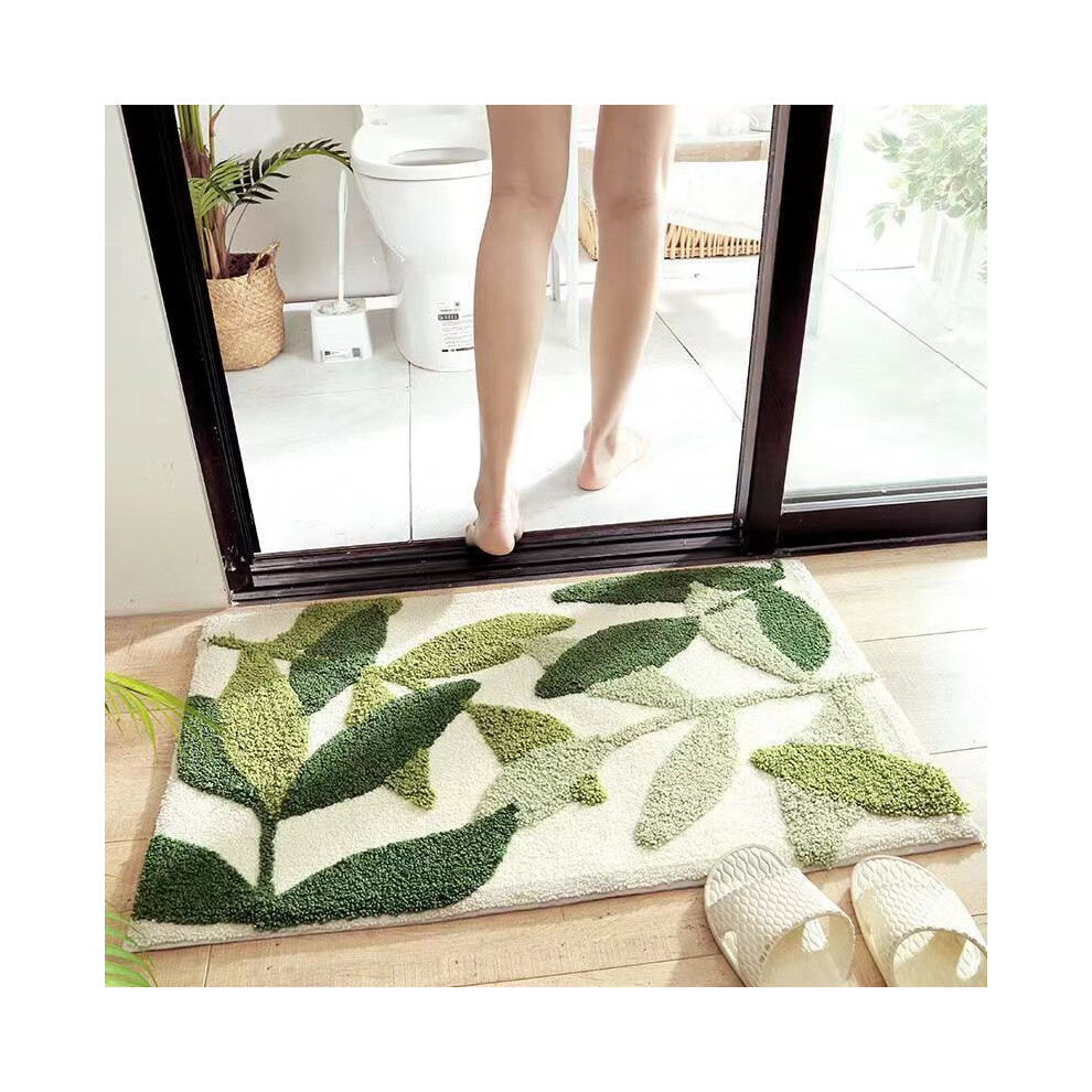 (staggered, 100X150CM39.3X59in) Fruit watermelon suction bathroom carpet imitation cashmere toilet floor mat household non-slip