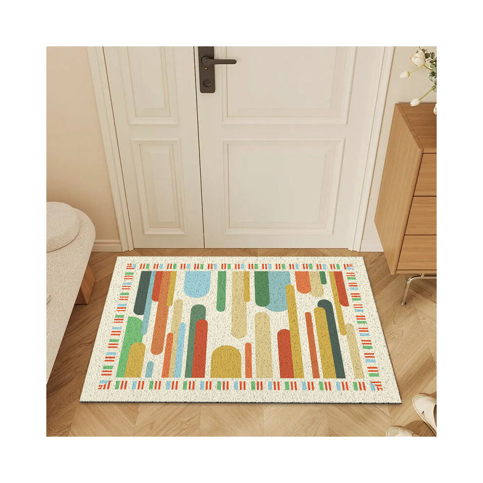 (American Vintage-A, 80X100cm 31.5X39.3in) American retro style household foot mats, door floor mats, entrance door non-slip carpet, door dirt-resista