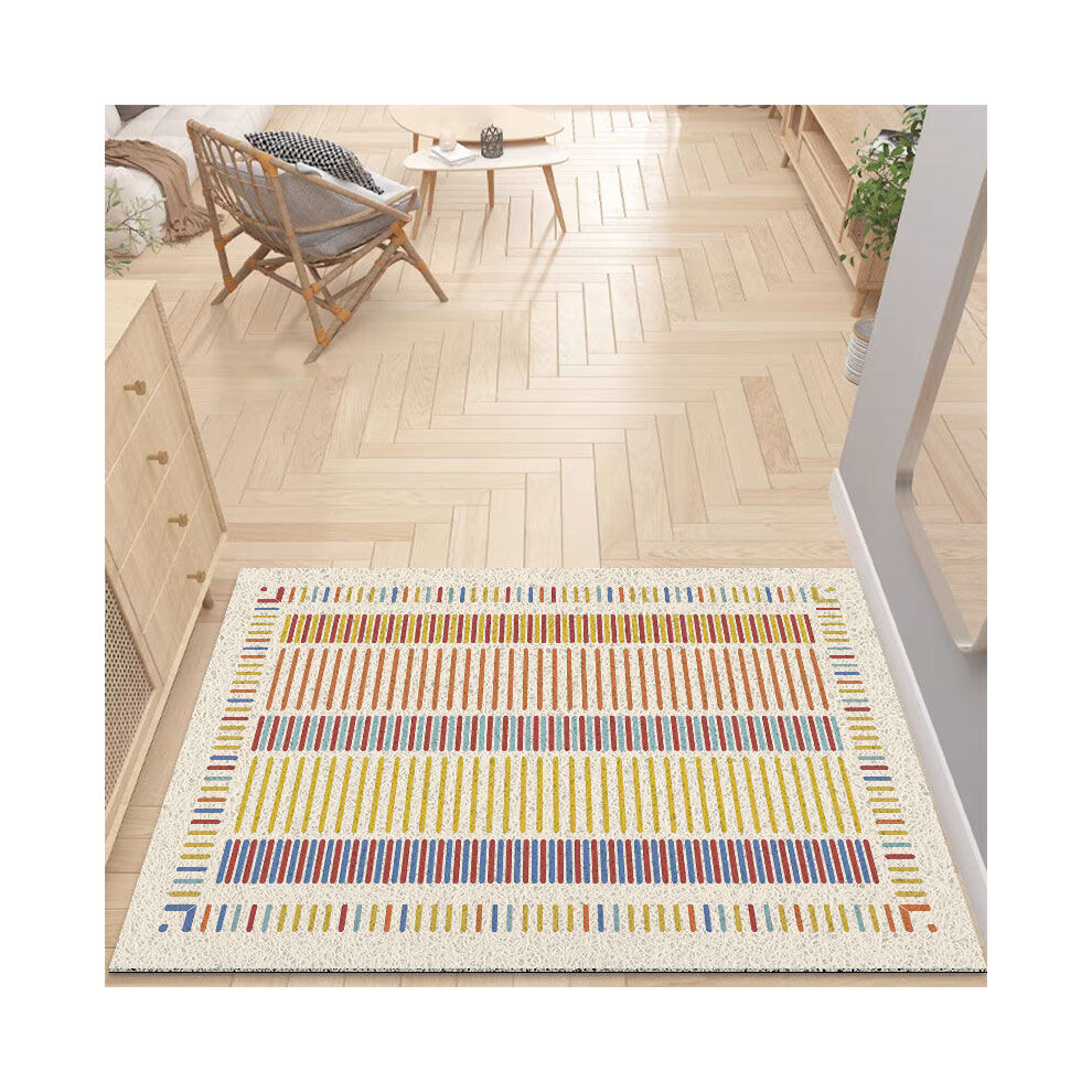 (American Vintage-E, 100X120cm39.3X47.2in) American retro style household foot mats, door floor mats, entrance door non-slip carpet, door dirt-resista