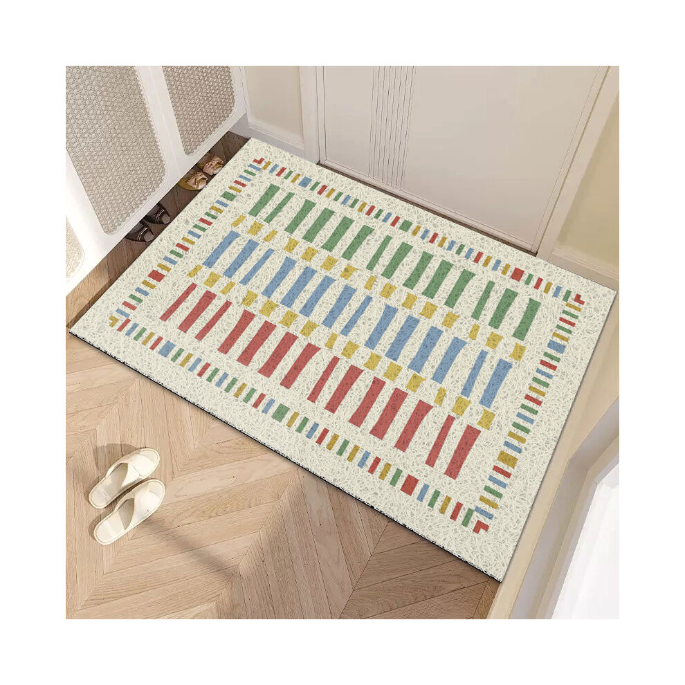 (American Vintage-D, 80X120cm 31.5X47.3in) American retro style household foot mats, door floor mats, entrance door non-slip carpet, door dirt-resista