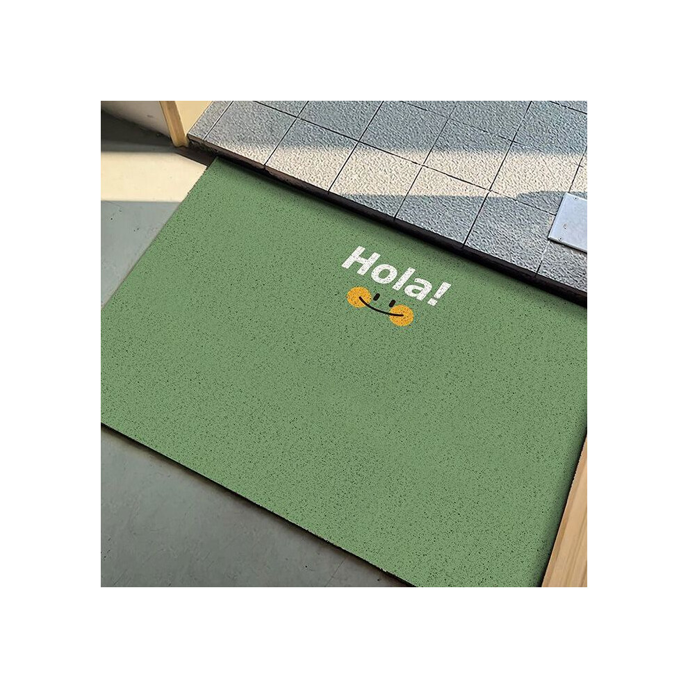 (Hola Green Source, 100X120cm39.3X47.2in) Simple solid color door mat, dirt resistant foot mat for entrance foyer, dust removal for entrance door floo