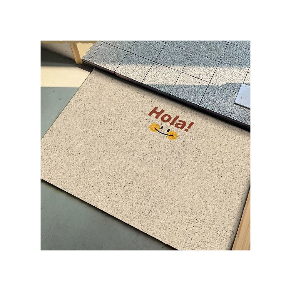 (Hola Mika, 80X100cm 31.5X39.3in) Simple solid color door mat, dirt resistant foot mat for entrance foyer, dust removal for entrance door floor mat, s