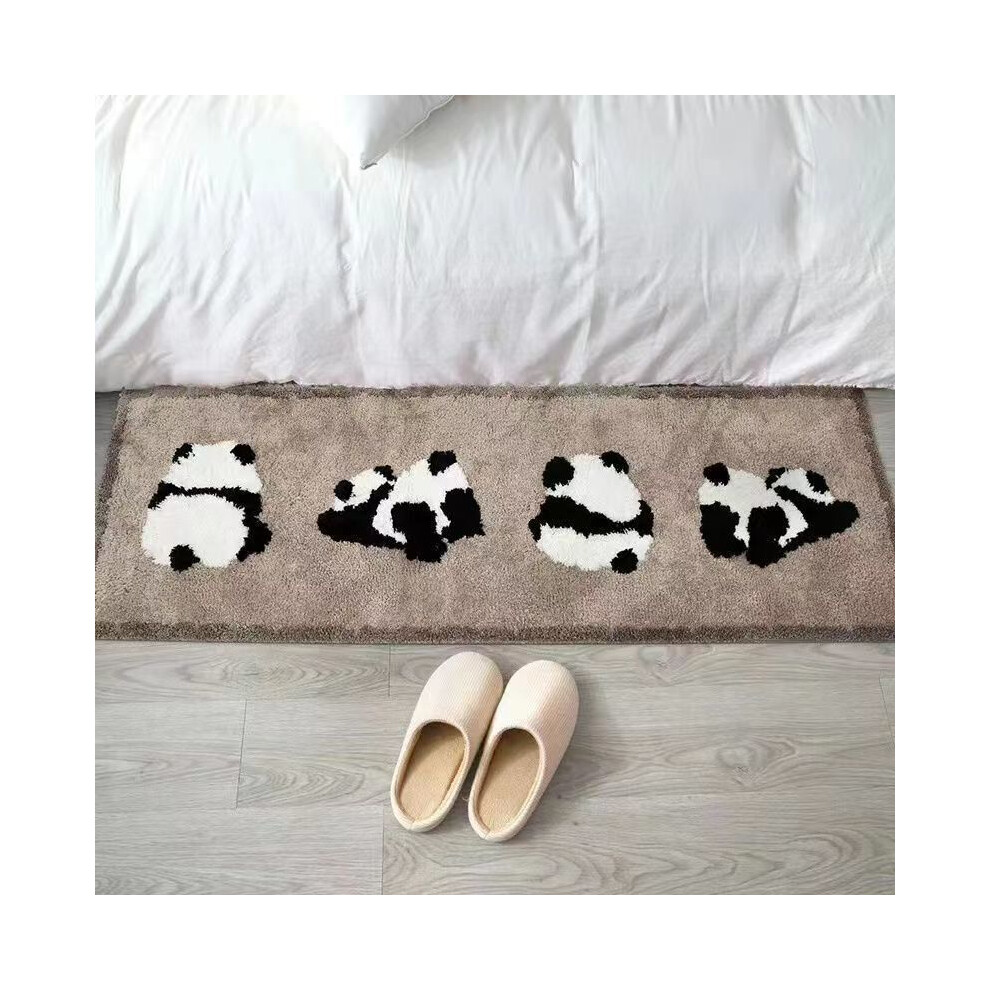 (A-7, 50X80cm 19.7X31.5in) Imitation cashmere bedside blanket, long bedroom ins style, high aesthetic value, no wash, dirt resistant bedroom floor mat