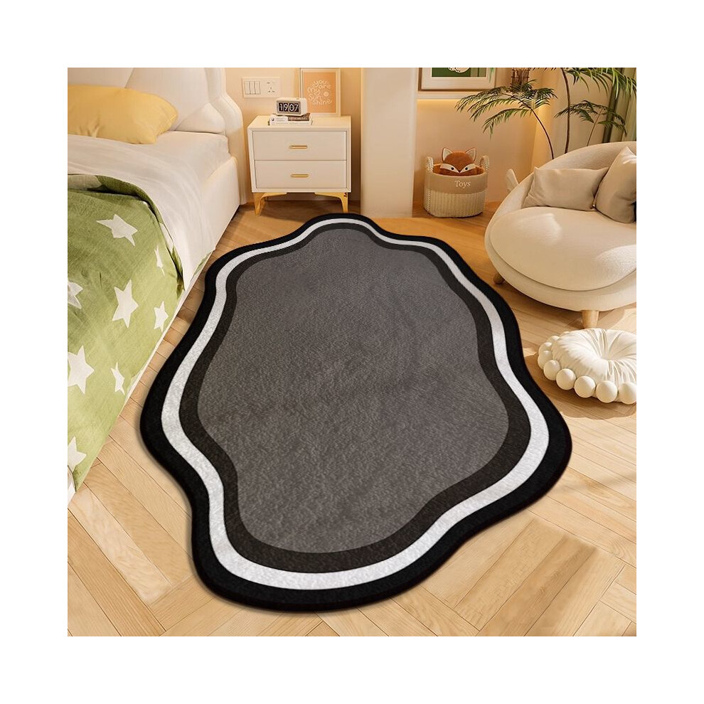 (A-5, 120X180cm47.2X70.8in) Imitation cashmere bedroom, bedside, living room, simple floor mat, dirt resistant and anti slip room carpet
