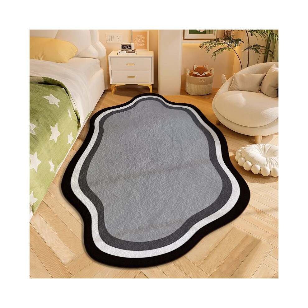 (A-8, 120X180cm47.2X70.8in) Imitation cashmere bedroom, bedside, living room, simple floor mat, dirt resistant and anti slip room carpet
