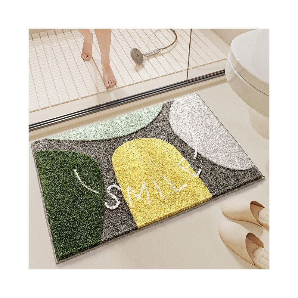 (Four colored stones, 100X150cm 39.3X59in) Sailor bathroom floor mat, toilet absorbent non-slip mat, household toilet sink carpet foot mat, bedroom do