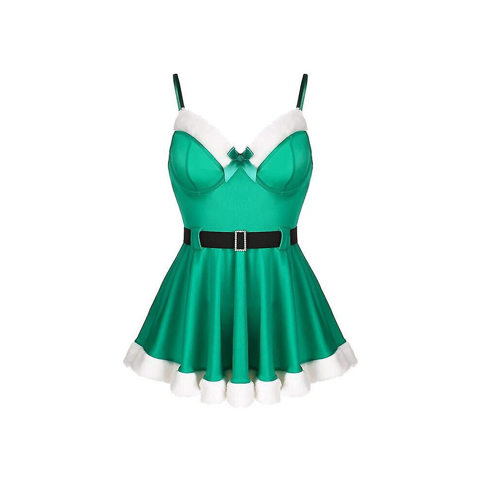 (Green, M) (Green, S) Christmas Lingerie Sexy Santa Lingerie For Women