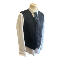 Lloyd Attree & Smith Suede Effect Gents Waistcoat Vest - Black
