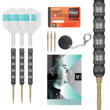 Darts Rob Cross 95K Steel Tip Swiss Point Darts, 95% Tungsten Darts with K-Flex Flights, 21G | Voltage Darts, Player Edition Swiss Points K Flex Dart