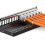 12 Port Patch Panel Set Patch Field Distribution Panel 1HE + 4x RJ45 Keystone Jack Modules STP CAT6a Compatible with CAT5 CAT6 CAT7 Installation Cable 5
