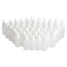Wowlife clear 5 ml/10 ml/8 ml/15 ml/20 ml/30 ml/50 ml vit plast tom pressbara droppflaskor 50 st gonvtskedroppar med lock (10 ml)