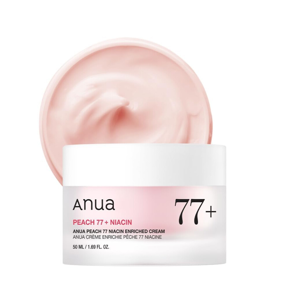 Peach Niacinamide Cream, Face Moisturizer for Dry Skin with Vitamin B12, Collagen, Ceramide, Panthenol, Korean Skin Care for Glass Skin, 50ml/1.69