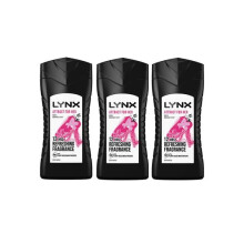 Pack of 3, Lynx Attract for Her Rose & Bergamot Scent Body Wash 225ml