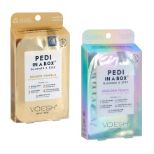 VOESH Pedi in a Box Glimmer - 2 Pakketten, Variety Pack, Spa Pedicure Kit