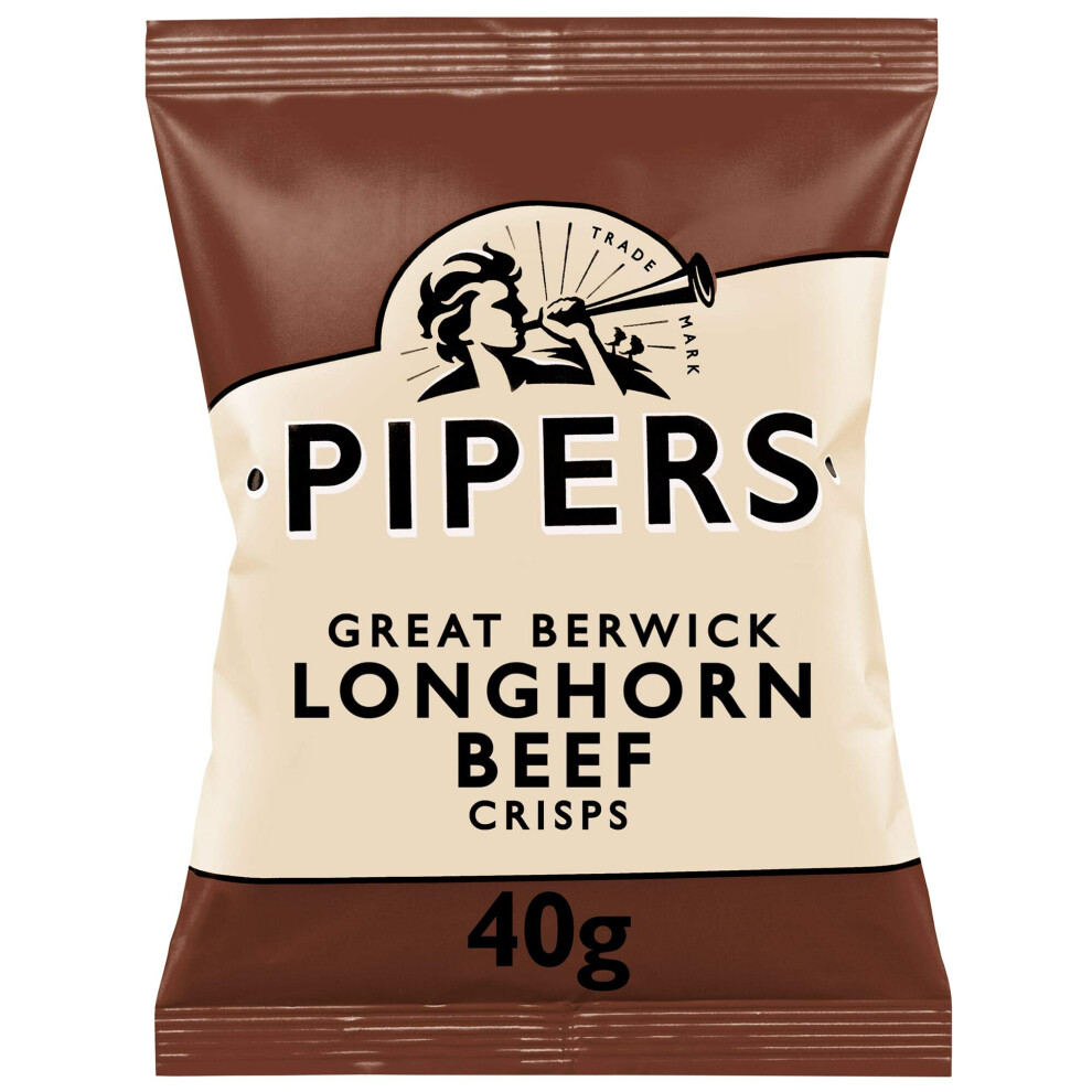 Pipers Crisps Pipers Great Berwick Longhorn Beef Crisps - 24X40g