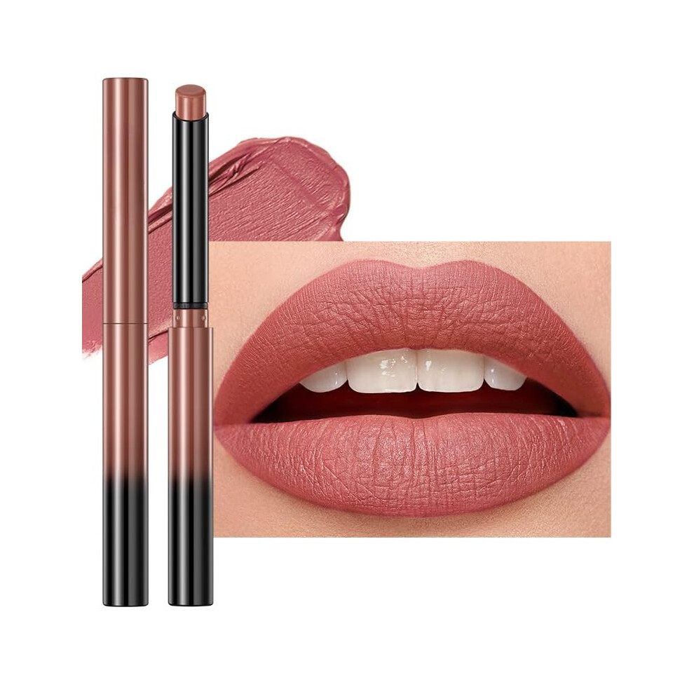 Matte Lipstick Set, Nude Lipstick Lipliner Pencil, Long Lasting, Waterproof, Lip Filler, Gift Set For Women