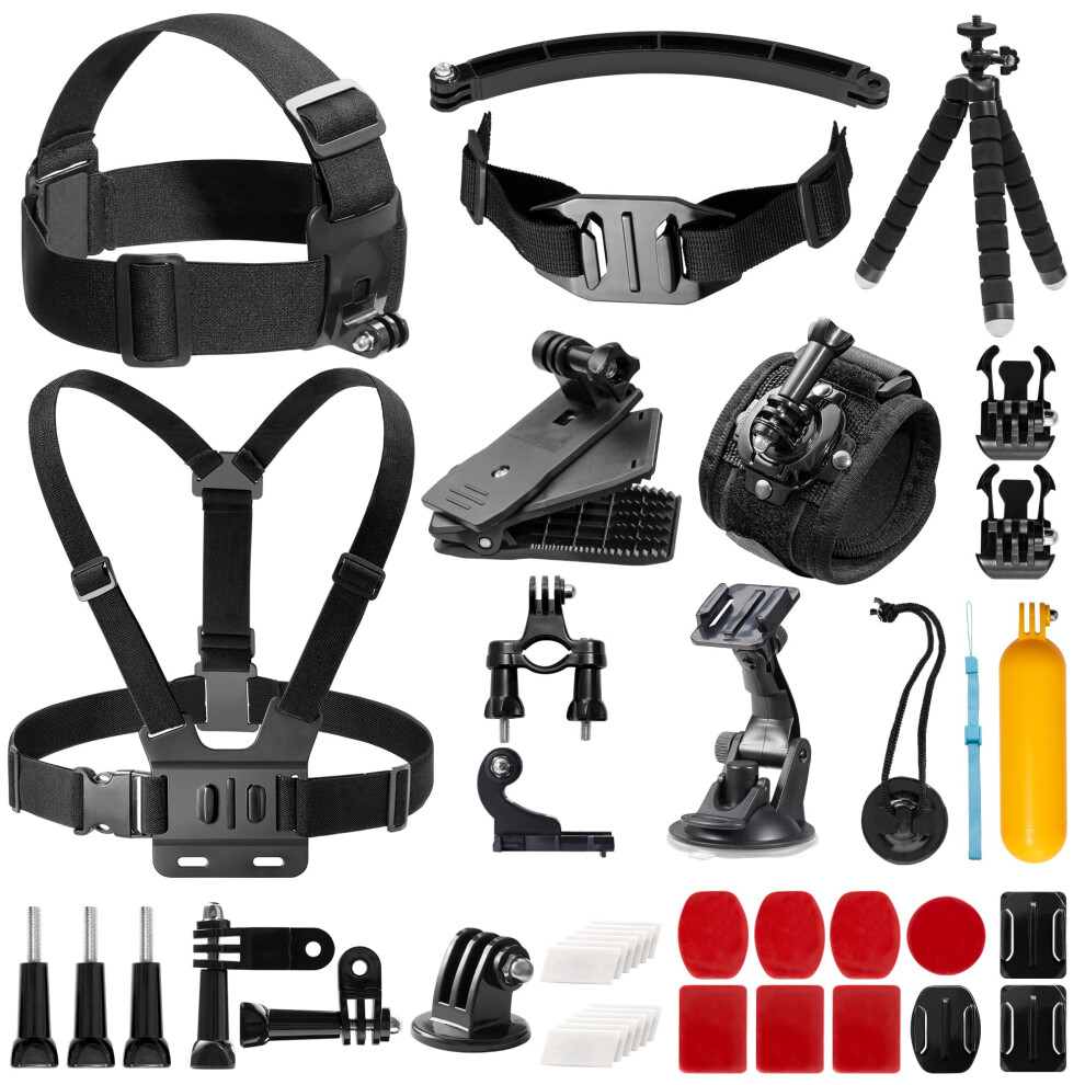 42 in 1 Action Camera Accessory Kit, Compatible with GoPro Hero10/Hero9/Hero8/Hero7/GoPro Max/Insta360/DJI Osmo Action/AKASO/Apexcam
