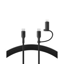 2-in-1 Kabel - BELKIN - USB-C und Lightning - Schwarz