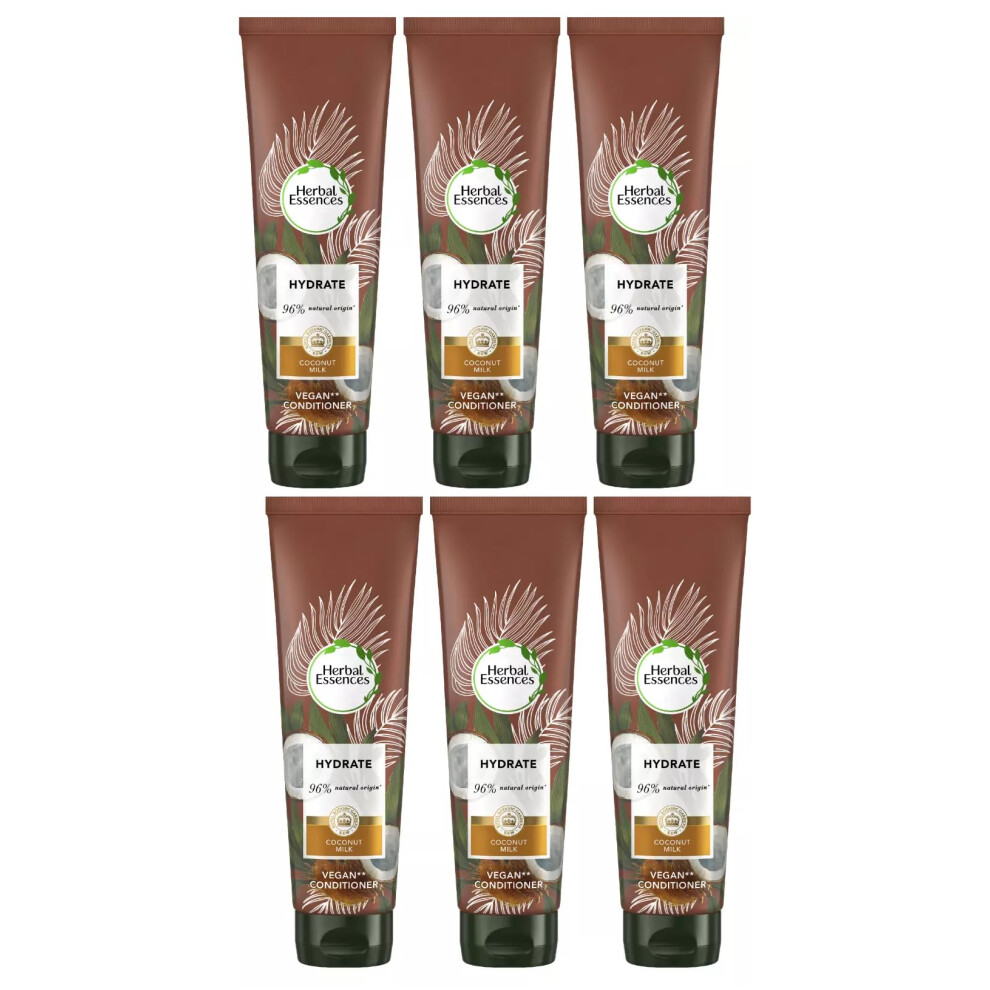 6x Herbal Essences Hydrate Coconut Milk Conditioner 275ml to Deeply Nourish Very Dry Hair