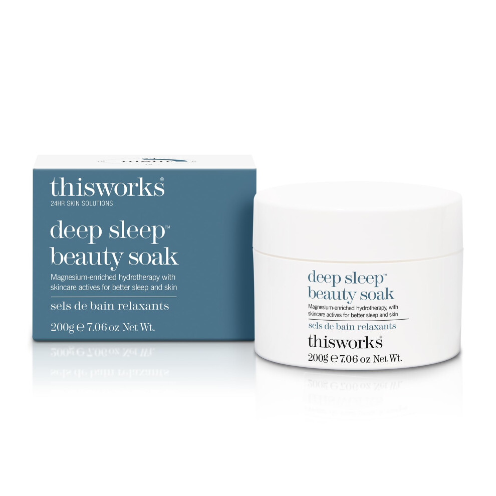 This Works Deep Sleep Beauty Soak 200 G – LuxuriöSes Badesalz Mit Muskelberuhigenden Mineralien, Magnesium Und Zink Sowie Vitamin E FüR Strahlend-image
