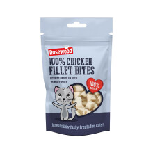 Freeze Dried Chicken Cat Treats, 100% Natural Chicken Fillet Bites, Grain Free, Healthy Cat Snacks - 15g (Case of 12 Packs)
