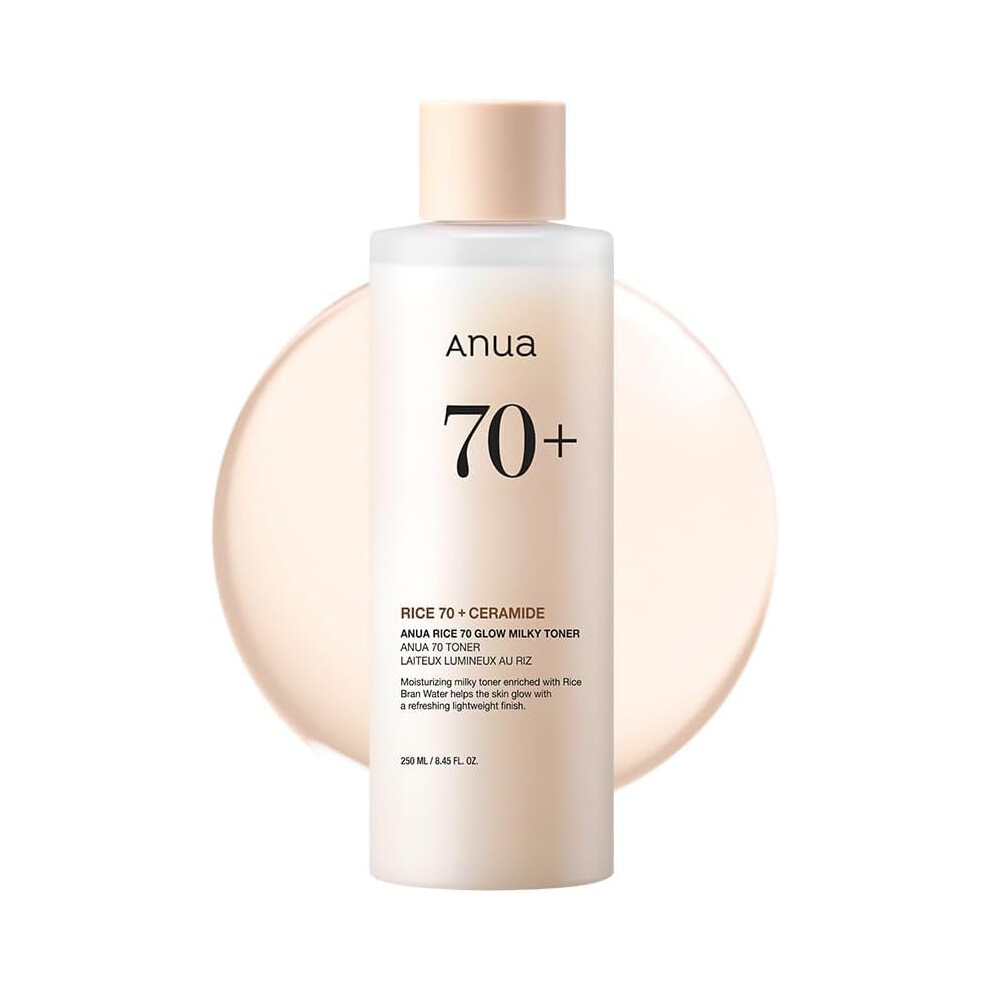 Rice 70 Glow Milky Toner, for Glass Skin, Rice Water, Niacinamide, Ceramides, Panthenol, Non comedogenic, Fungal Acne Safe, Korean Skin Care,