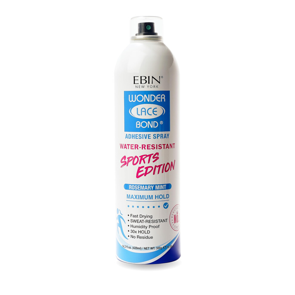 Wonder Lace Bond Adhesive Spray Sports Edition 420Ml - Maximum Hold, Sweat & Water-Resistant Lace Glue, Quick-Drying, Long-Lasting & Spray For Lace 810122682028