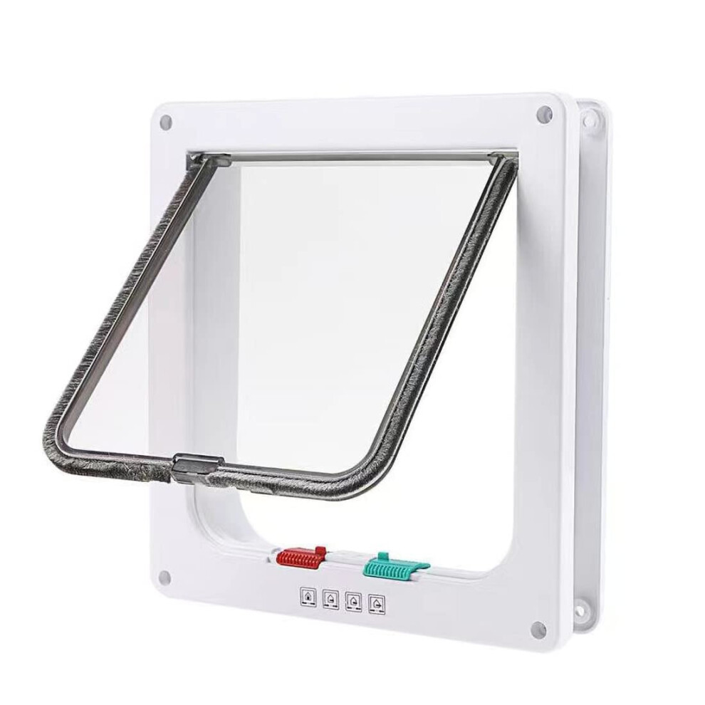 Ddgao Cat Door, Safety Pet Door With 4 Way Lock, Weatherproof & Easy Installation Cat Flap Door For Interior Exterior Door, Window, Wall (M)