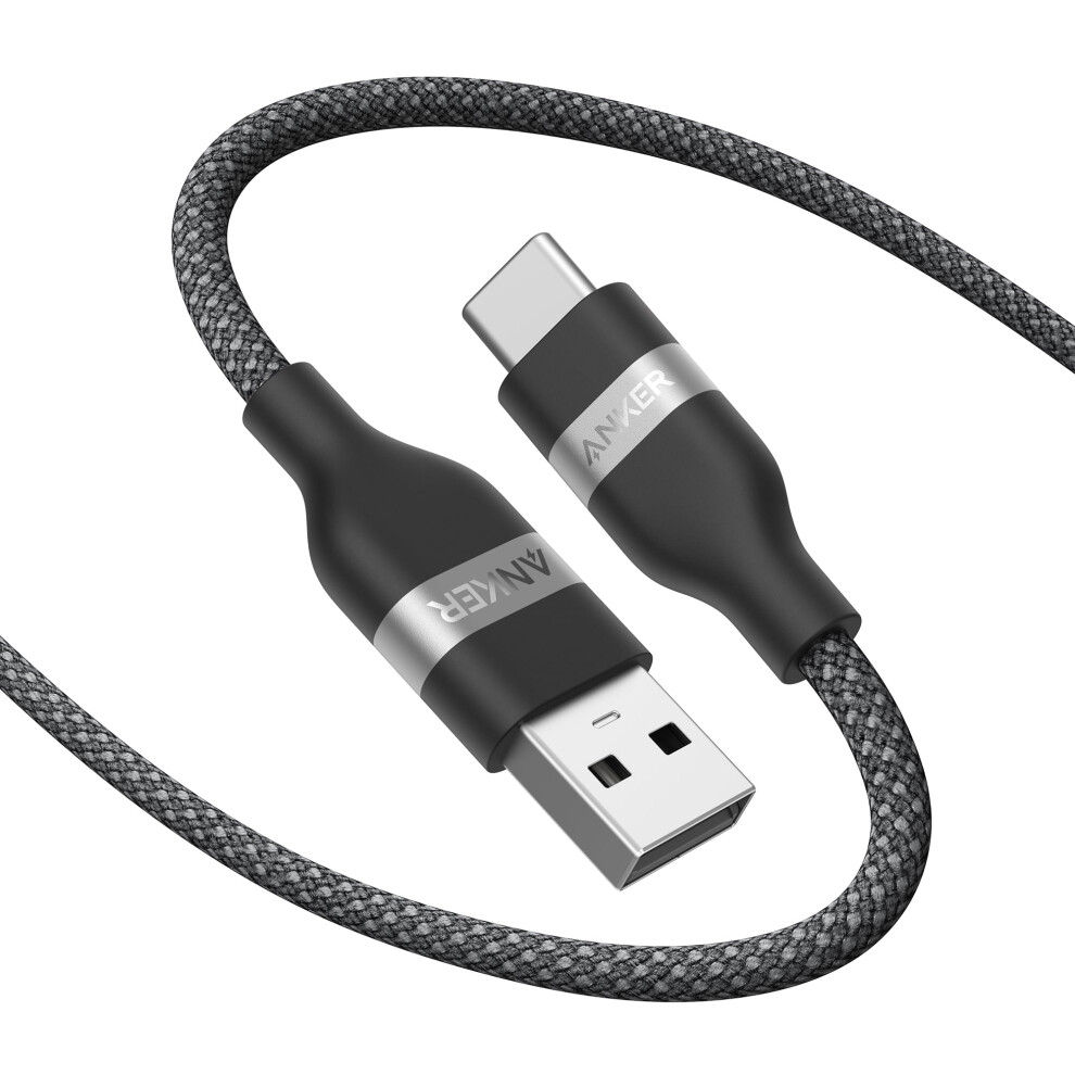 USB 2.0 Cable, Upcycled Braided USB to USB-C Cord, USB A to USB C Charging Cord for iPhone 16/15 Series, MacBook Pro, Samsung Note20, iPad Air, and