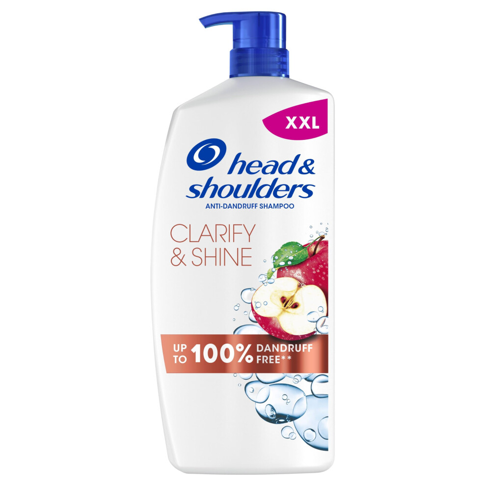 Clarify & Shine Anti Dandruff Shampoo 800ml, Daily Use Clarifying Shampoo, Up to 100% Dandruff Protection, Clinically Proven, Gently Purifies Scalp