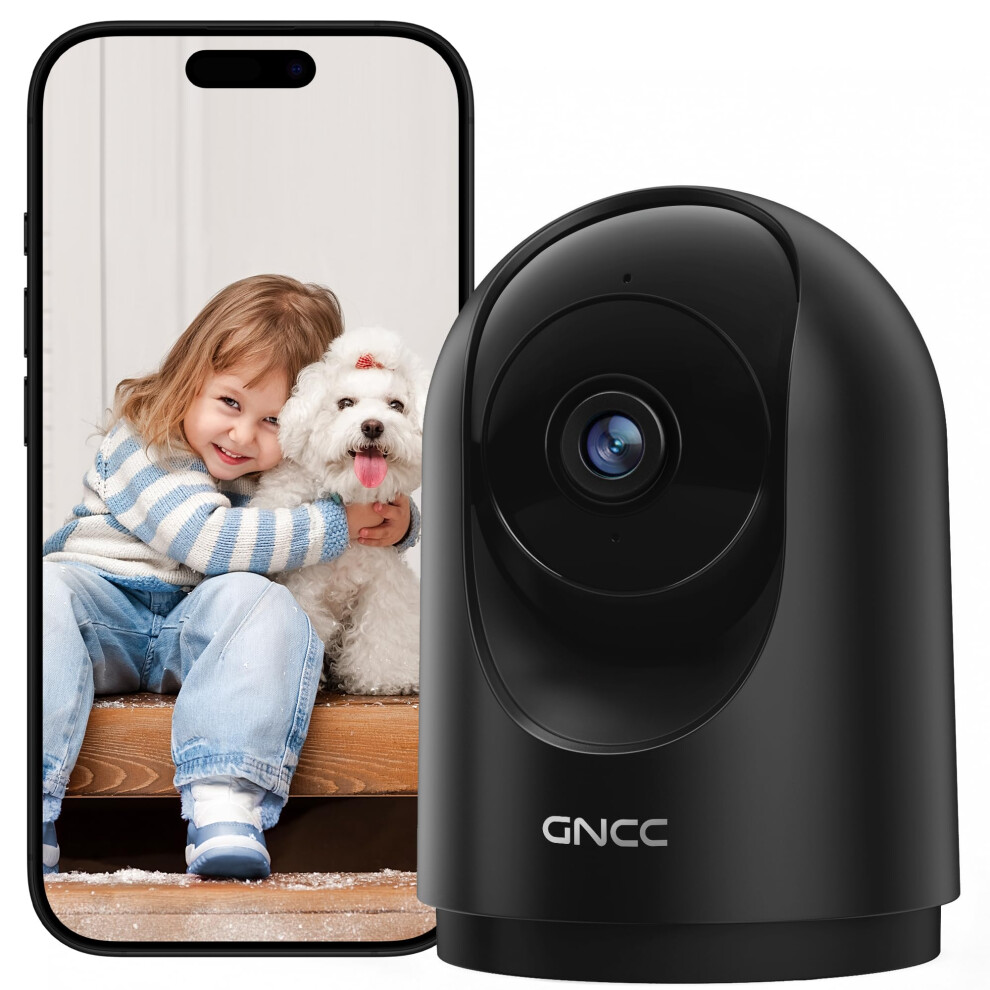 2K 3MP Pet Camera Dog Cameras with APP for House Security, 360 Indoor WiFi Camera with Motion Tracking for Baby/Nanny/Pet, Night Vision, 2-Way Audio