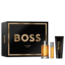 BOSS Men's 3 Piece BOSS The Scent Festive Giftset including an Eau de Toilette for Him 100ml, Eau de Toilette for Him Travel Spray 10ml and Shower Gel