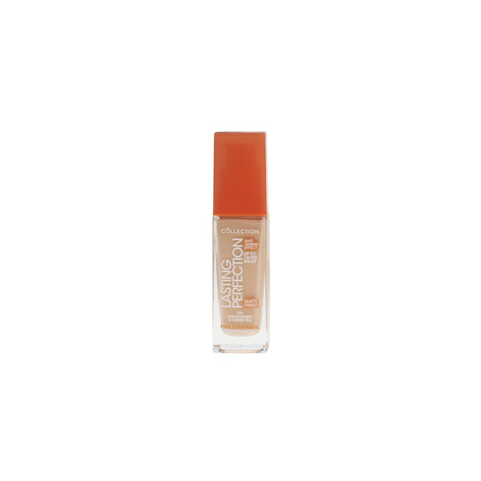 Cosmetics Lasting Perfection Matte Foundation, Full Coverage, Anti-Ageing Effect, 6W Cashew Warm 27ml