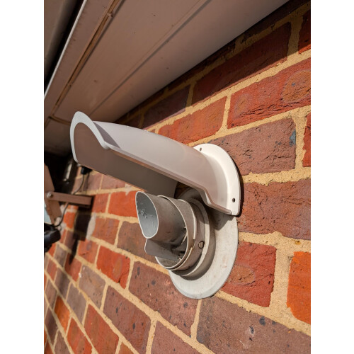Boiler Flue Rain Cover Guard. White. 2