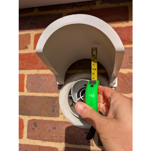 Boiler Flue Rain Cover Guard. White. 1
