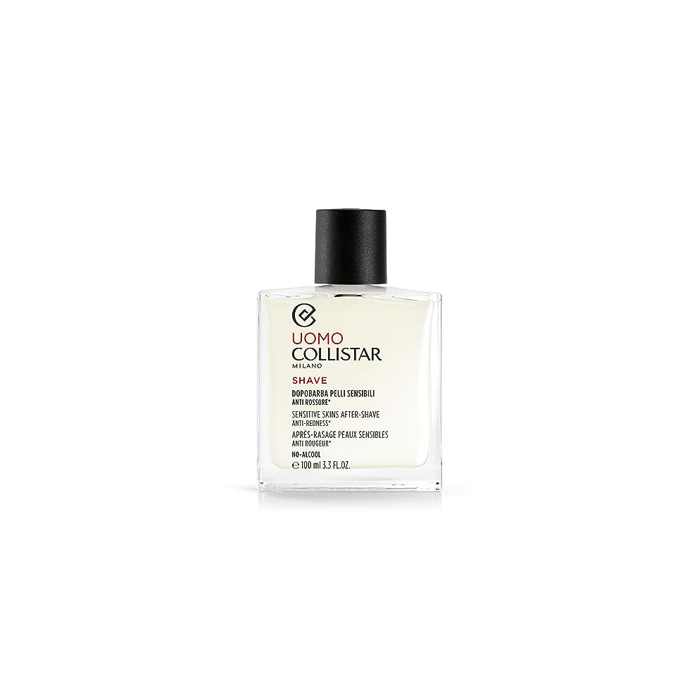 Collistar Man Aftershave For Sensitive Skin, Anti-Redness, Moisturizing And Soothing Formula, Mild, Alcohol-Free, 100 Ml
