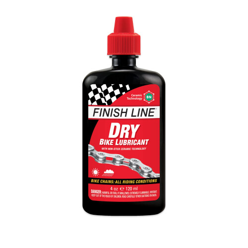 Dry Lube Bicycle Chain Lubricant with Ceramic Technology, 4oz/120ml - Squeeze Bottle, Black