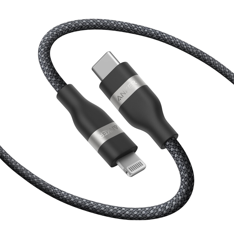 USB C to Lightning Cable, Upcycled-Braided USB-C to Lightning Cord, Ultra-Fast Charging Cable for iPhone 14/13/12/11 Series and More (6ft)