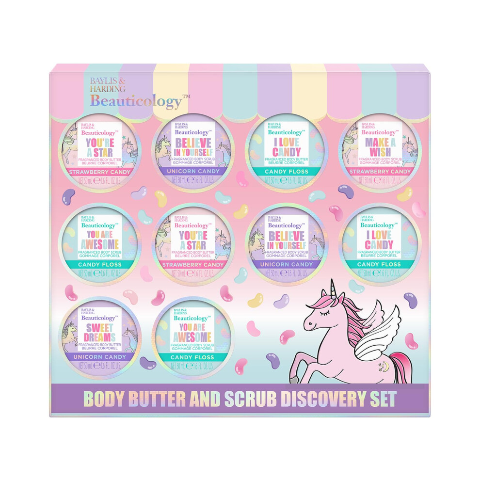 Beauticology Candy Body Scrub & Butter Discovery Gift Set (Pack of 1) - Vegan Friendly