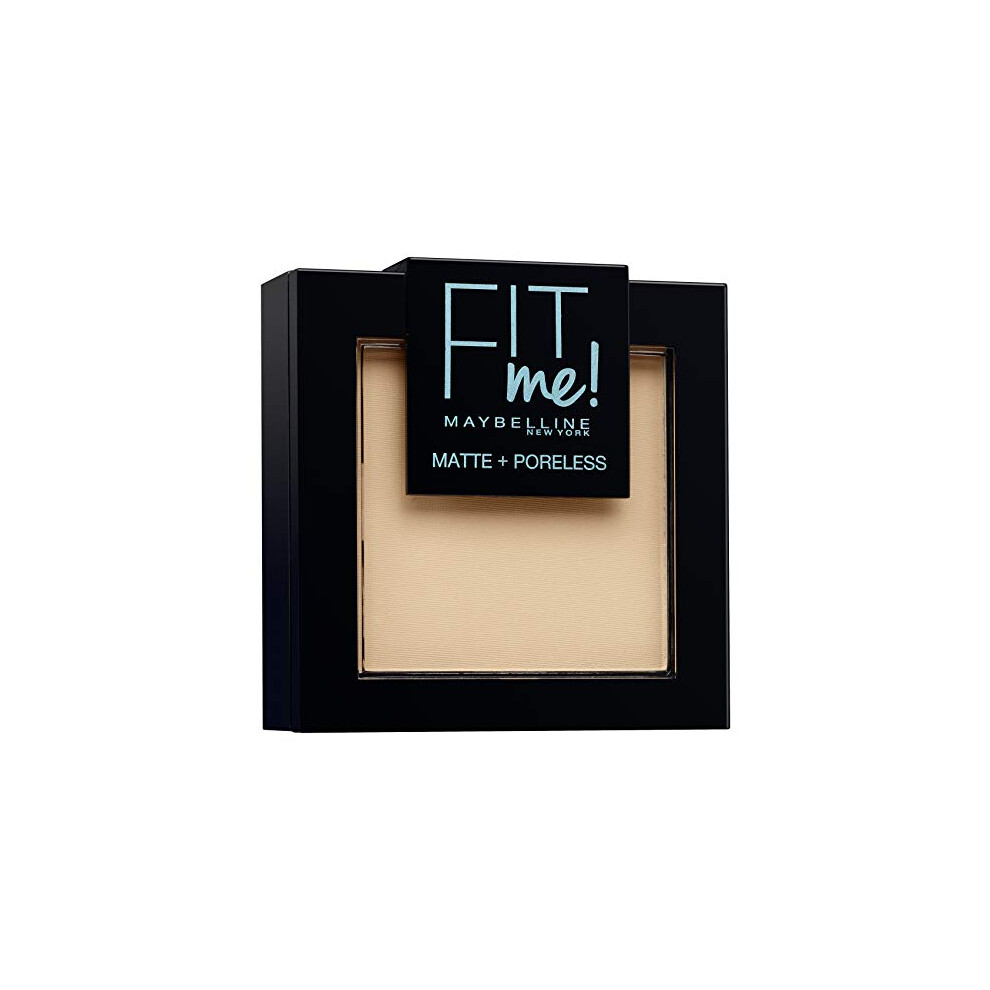 New York Compact Fit Me Matte & Poreless Powder for Normal to Oily Skin, 120 Beige Rose, 9 g